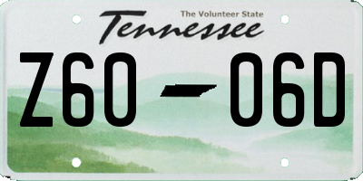 TN license plate Z6006D