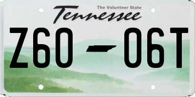 TN license plate Z6006T
