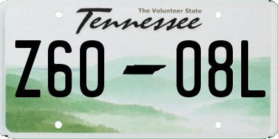 TN license plate Z6008L
