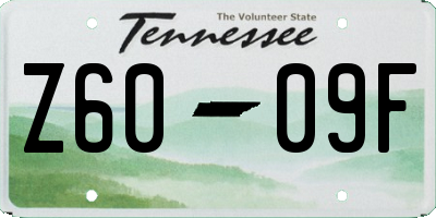 TN license plate Z6009F