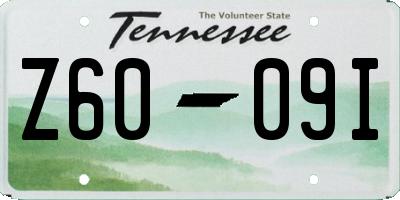 TN license plate Z6009I