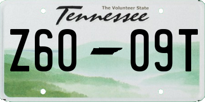 TN license plate Z6009T