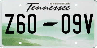 TN license plate Z6009V