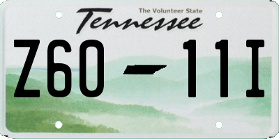 TN license plate Z6011I