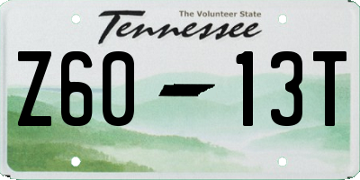 TN license plate Z6013T