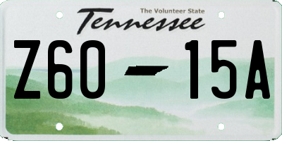 TN license plate Z6015A