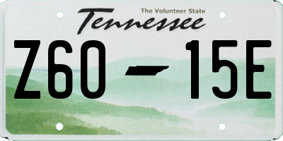 TN license plate Z6015E