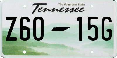 TN license plate Z6015G