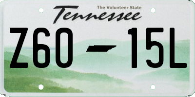 TN license plate Z6015L