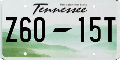 TN license plate Z6015T