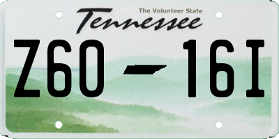 TN license plate Z6016I