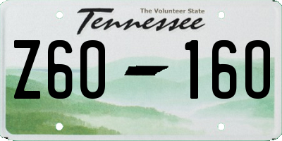 TN license plate Z6016O
