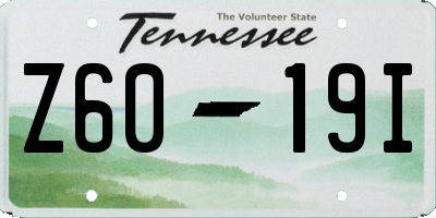 TN license plate Z6019I