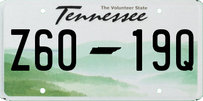 TN license plate Z6019Q