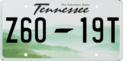 TN license plate Z6019T