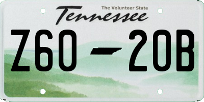 TN license plate Z6020B
