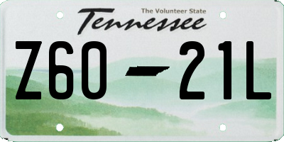 TN license plate Z6021L