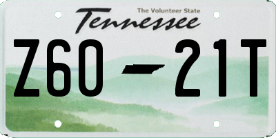 TN license plate Z6021T