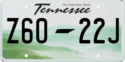 TN license plate Z6022J