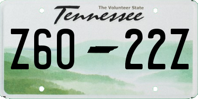 TN license plate Z6022Z