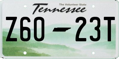TN license plate Z6023T