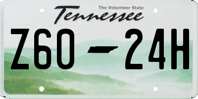 TN license plate Z6024H