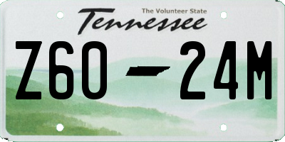 TN license plate Z6024M
