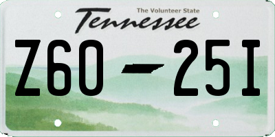 TN license plate Z6025I