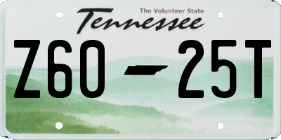 TN license plate Z6025T