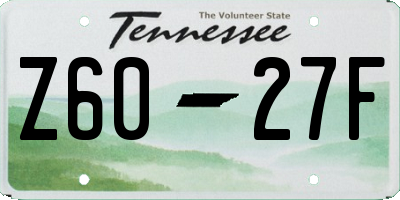 TN license plate Z6027F