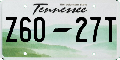 TN license plate Z6027T