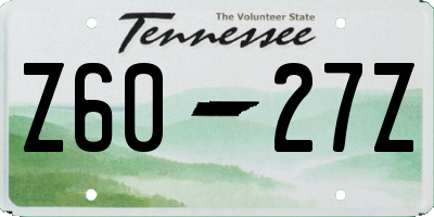 TN license plate Z6027Z