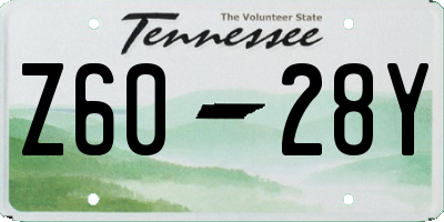 TN license plate Z6028Y