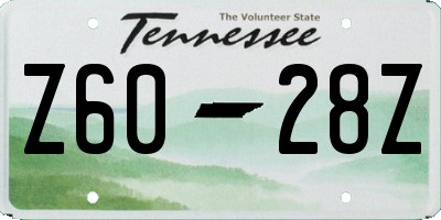 TN license plate Z6028Z