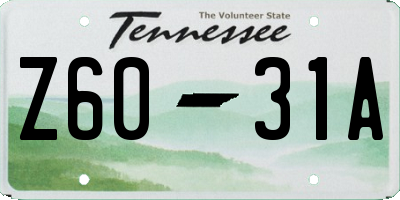 TN license plate Z6031A