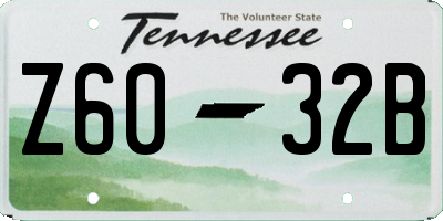 TN license plate Z6032B