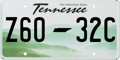 TN license plate Z6032C