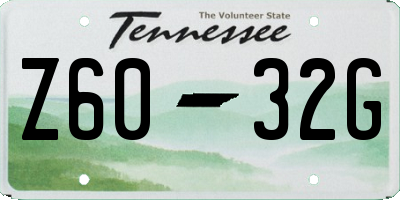 TN license plate Z6032G