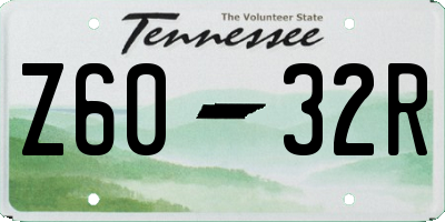TN license plate Z6032R