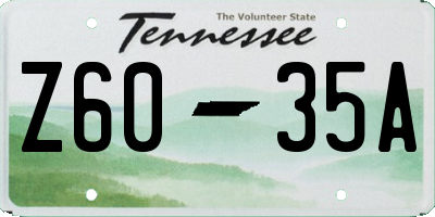 TN license plate Z6035A