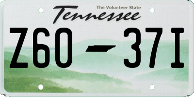 TN license plate Z6037I