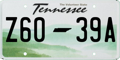 TN license plate Z6039A