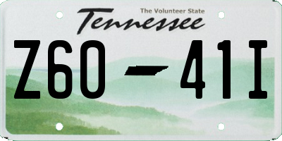 TN license plate Z6041I