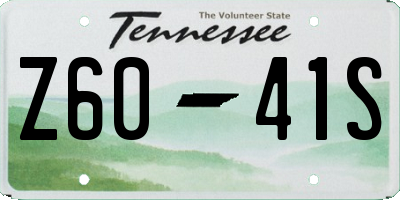 TN license plate Z6041S