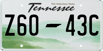 TN license plate Z6043C