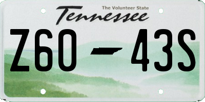 TN license plate Z6043S