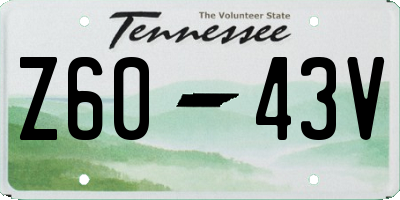 TN license plate Z6043V