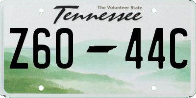 TN license plate Z6044C