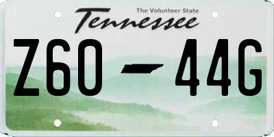 TN license plate Z6044G