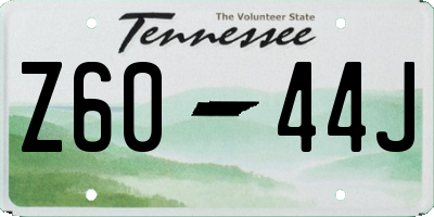 TN license plate Z6044J